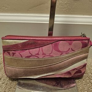 Coach Pink Metallic Writlet